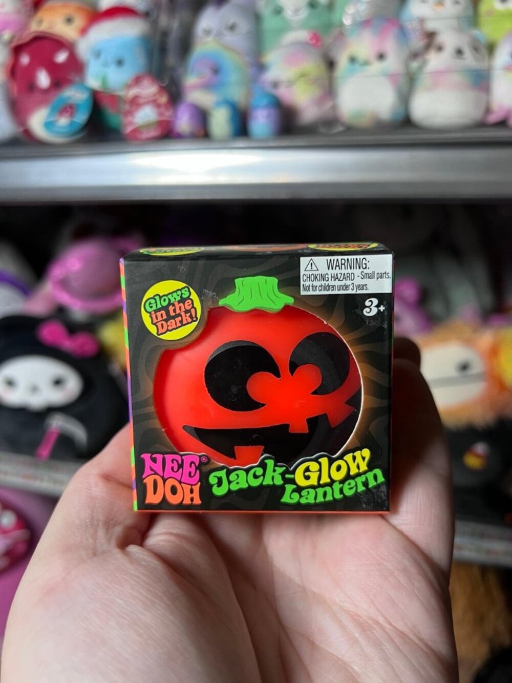 NeeDoh Nee Doh GOOFY Jack-Glow Lantern Orange Pumpkin Halloween Schilling NEW